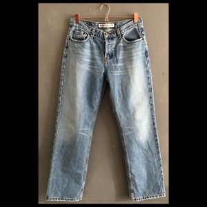 EXPRESS PRECISION FIT relaxed straight fit jeans